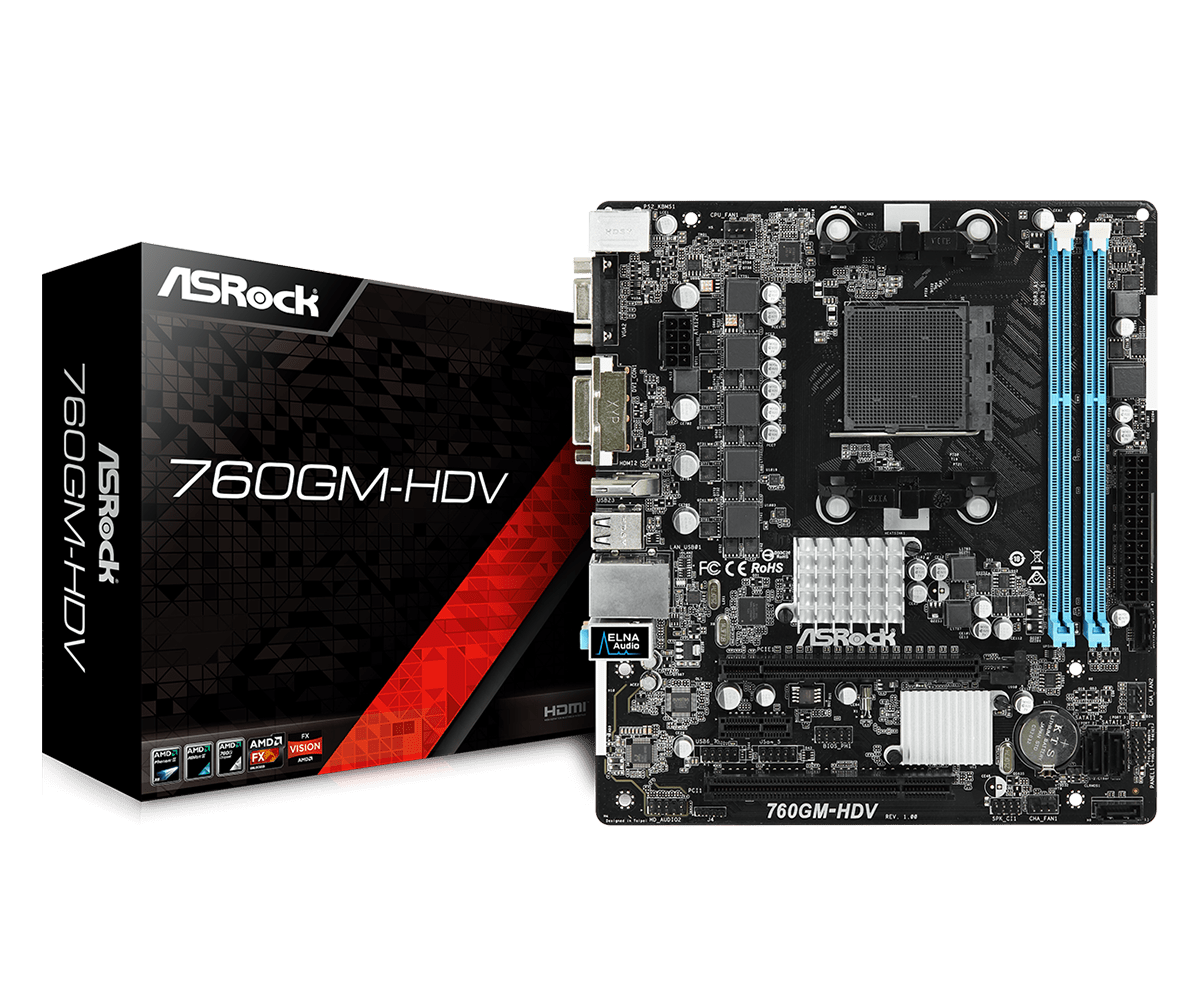 760GM-HDV(L1) ASRock 760GM-HDV AMD AM3+ - Image 1