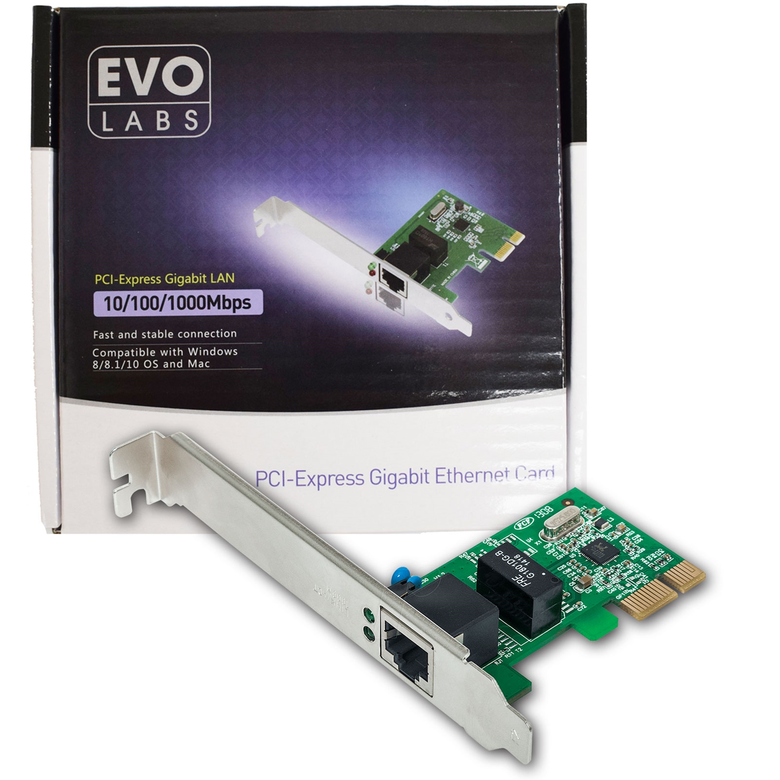 Evo Labs PCIExpress Gigabit Network Card PC Belfast Computer Shop