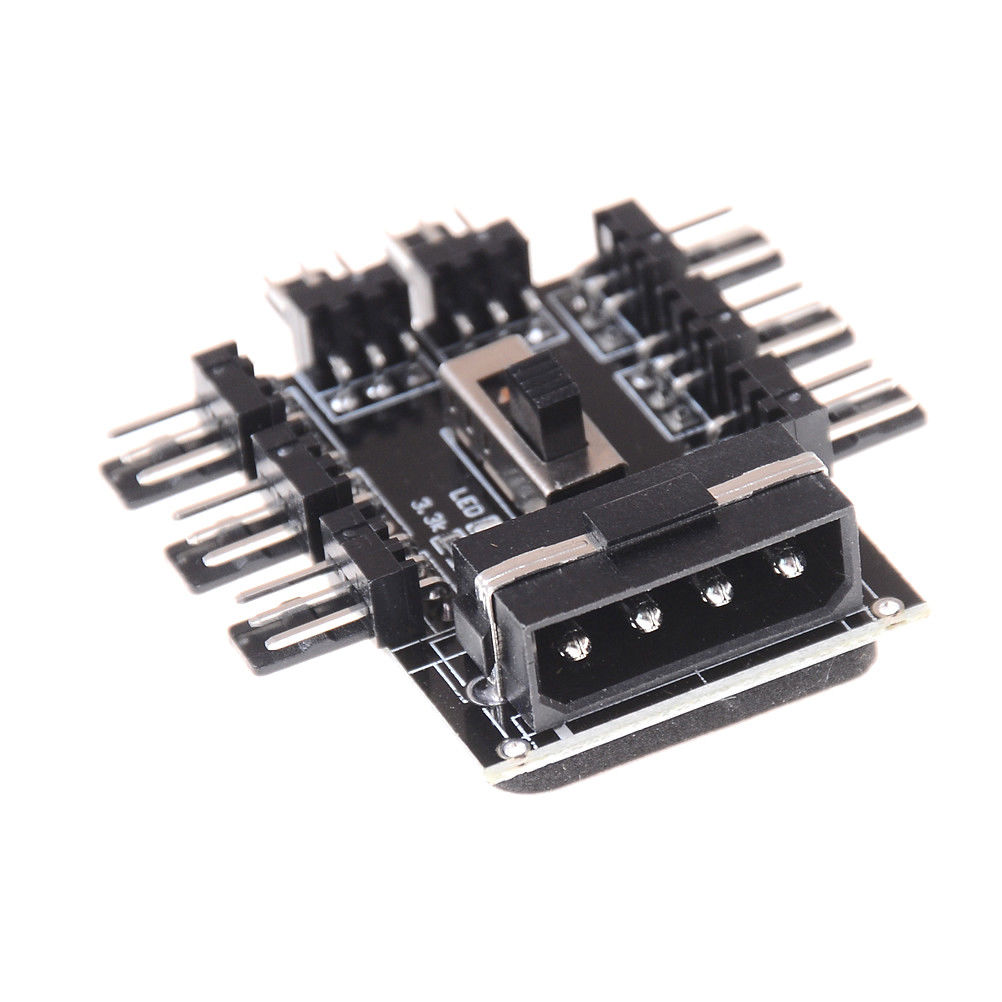 s-l1600 (15) 8way Splitter 3-pin cooling fan hub - Image 1