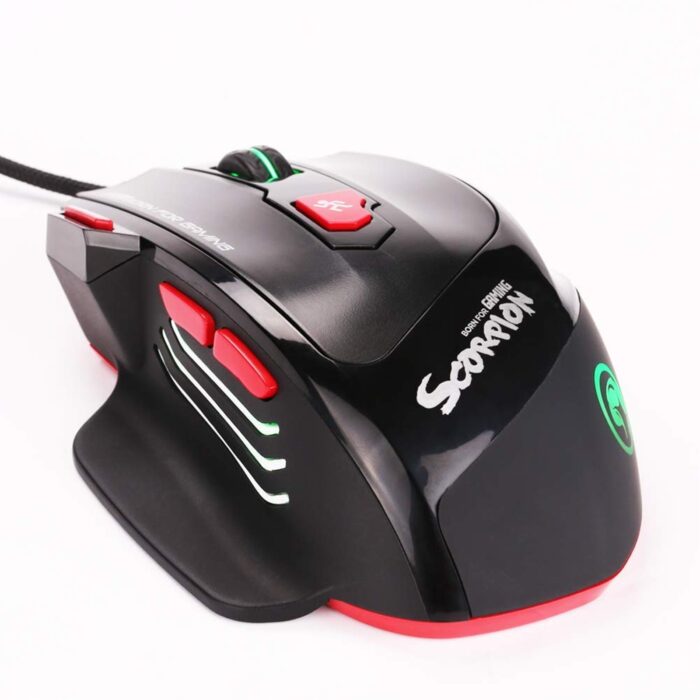 Marvo Scorpion M450 USB 7 Colour LED Black Programmable Gaming Mouse - Image 4