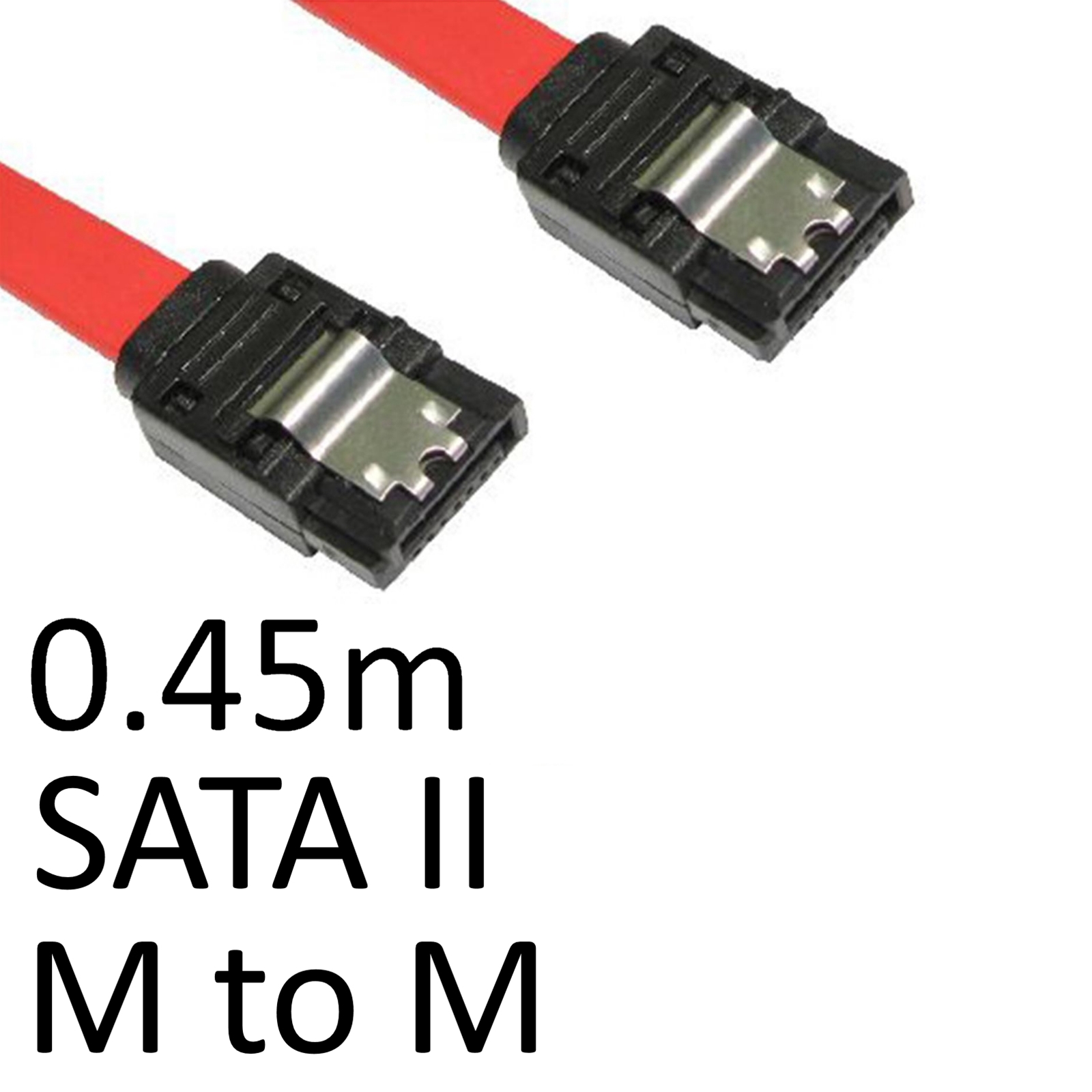 CLTAR-NLRB-302 SATA II (M) to Locking SATA II (M) 0.45m Data Cable - Image 1