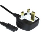 UK Mains to Figure 8 C7 2m Power Cable