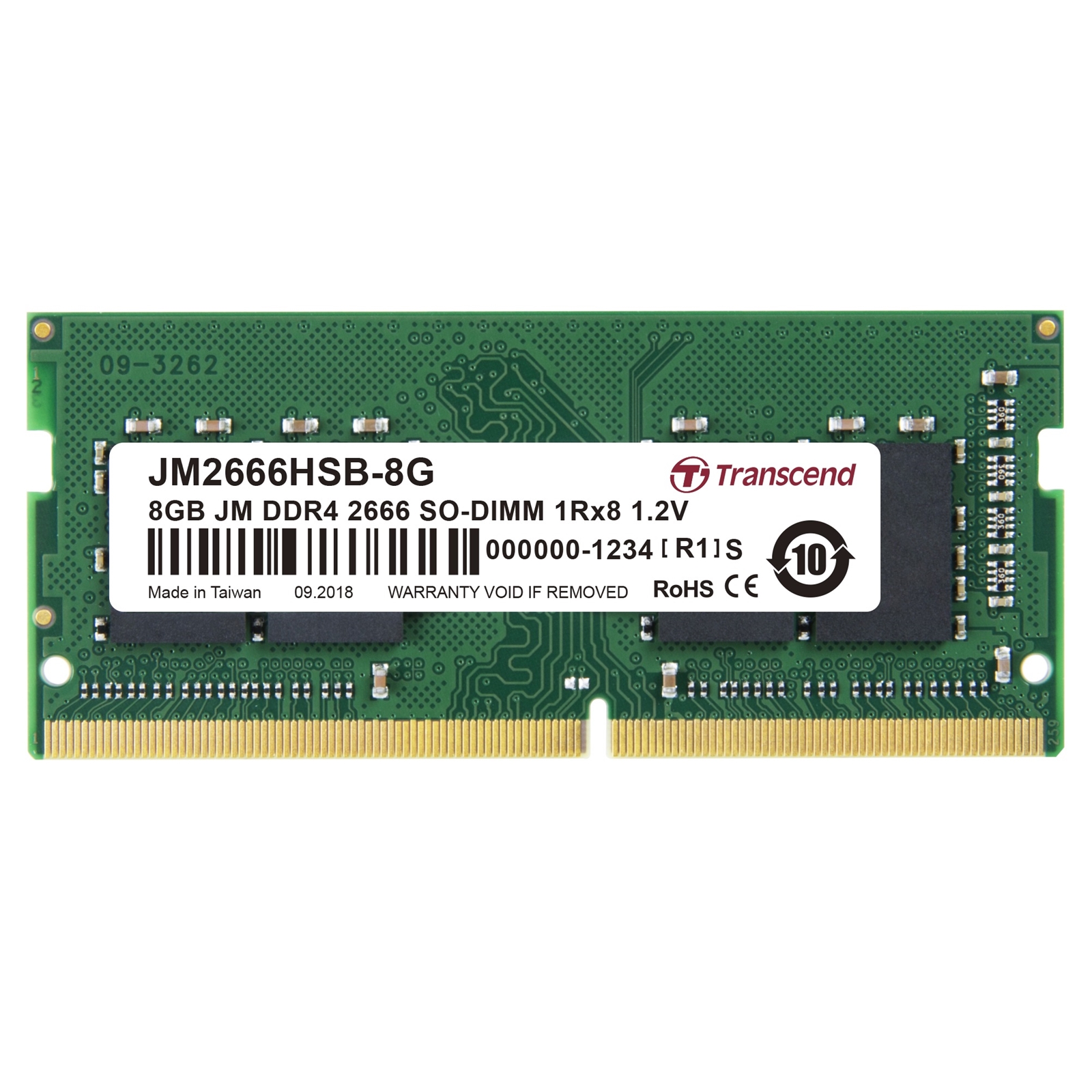 SDTRA-JM2666HSB8 Transcend 8GB DDR4 2666MHz SODIMM - Image 1