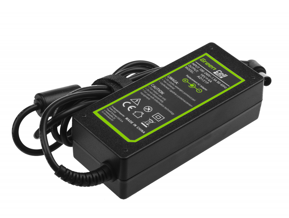 zasilacz-ladowarka-green-cell-pro-16v-4a-64w-do-sony-vaio-pcg-r505-vgn-b-vgn-s-vgn-s360-vgn-t-vgn-ux-vgn-ux380n Green Cell PRO Charger AC Adapter 16V 4A 64W 6.5mm-4.4mm AD121P for Sony - Image 1