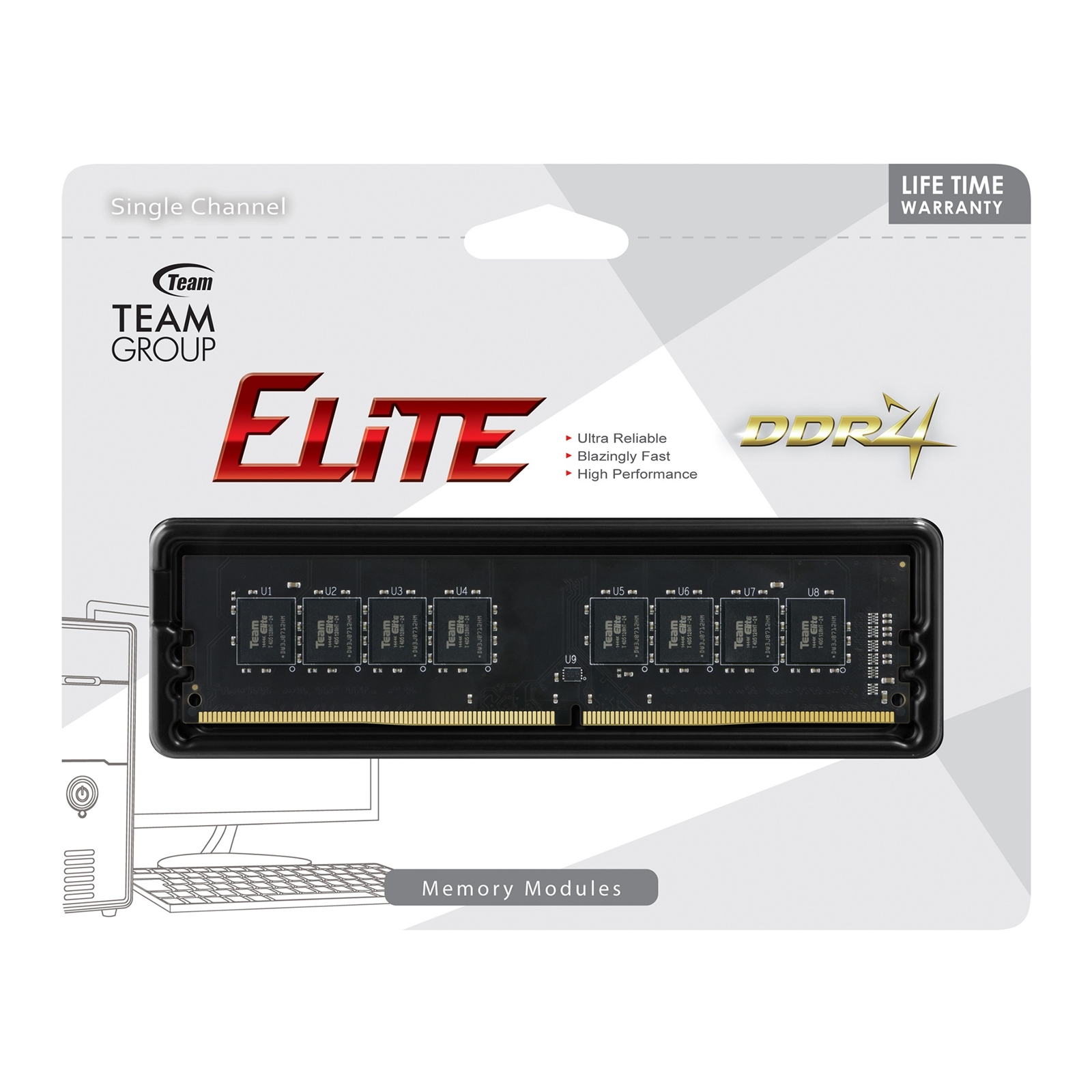 144193 Team ELITE 16GB No Heatsink (1 x 16GB) DDR4 3200MHz - Image 1