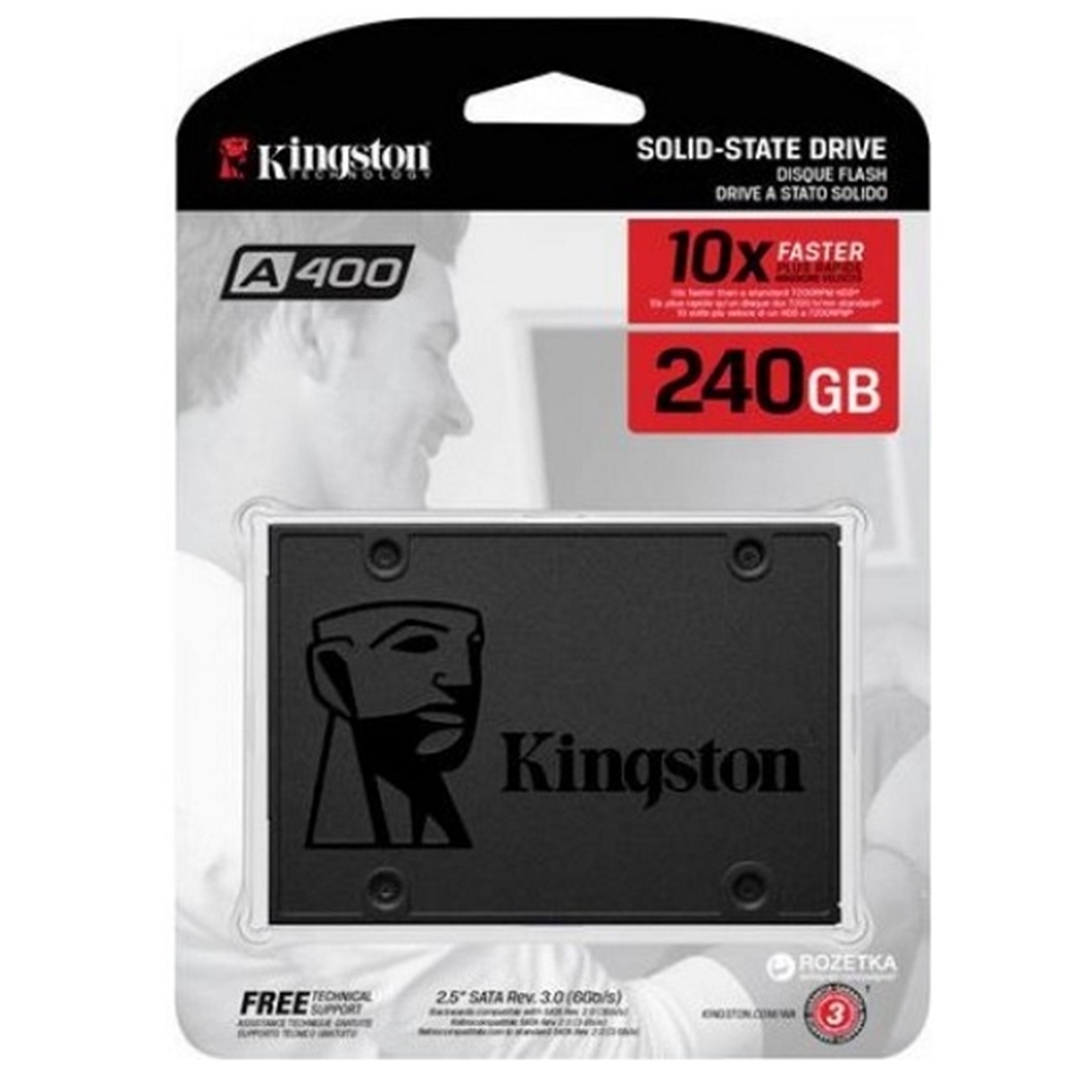 HDKIN-SA400S240G Kingston SSDNow A400 240GB SATA III SSD - Image 1