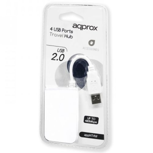 HUB-E4APP-W_4 Aqprox 4 ports Hub USB 2.0 White - Image 1