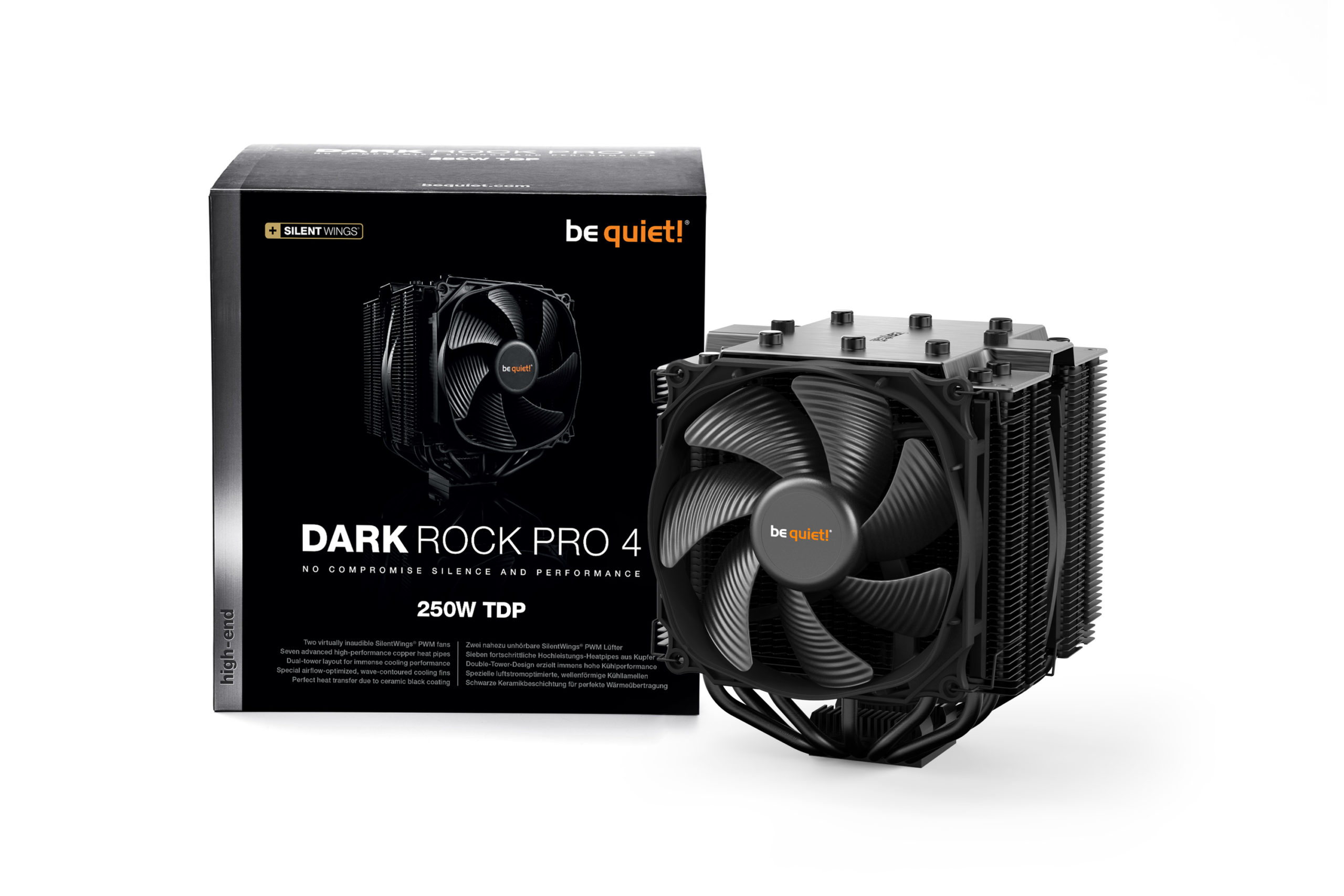 DRP4_h_w_6 Be Quiet! BK022 Dark Rock Pro4 Heatsink & Fan, Intel & AMD - Image 1