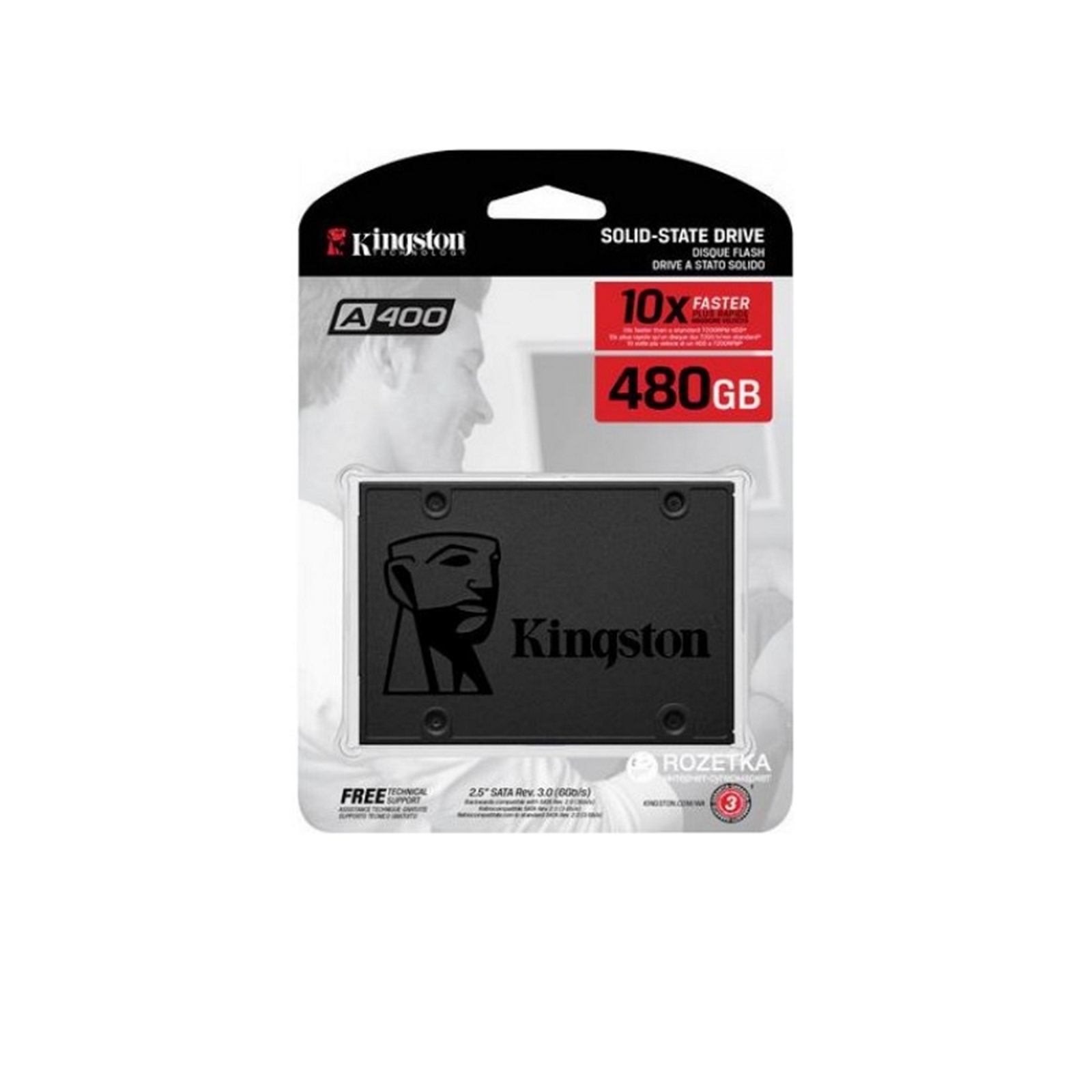 HDKIN-SA400S480G (1) Kingston SSDNow A400 480GB SATA III SSD - Image 1