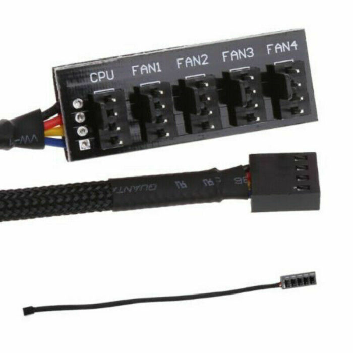 5 port Fan Splitter Hub 4-Pin PC PWM CPU Cooling - Image 2