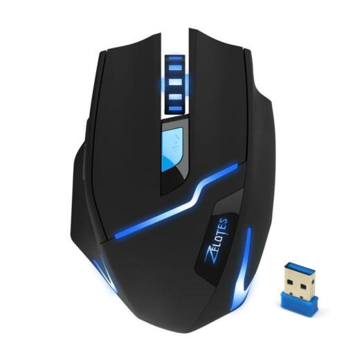 s-l500 (2) Zelotes 2.4G Wireless 2400DPI LED Adjustable Optical Gaming Mouse - Image 1