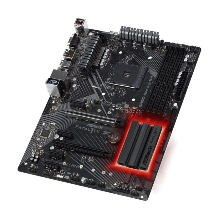ASRock Fatal1ty B450 Gaming K4 AMD Socket AM4 ATX DDR4 USB C 3.1 RGB Motherboard - Image 2