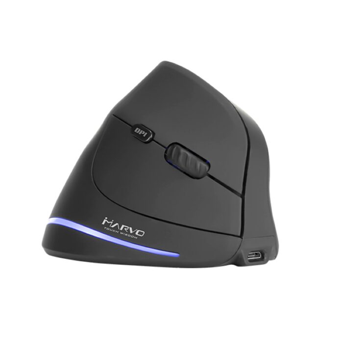 Marvo Scorpion M703W Wireless Blue LED Black Right-Handed Ergonomic Rechargeable Gaming Mouse - Image 2