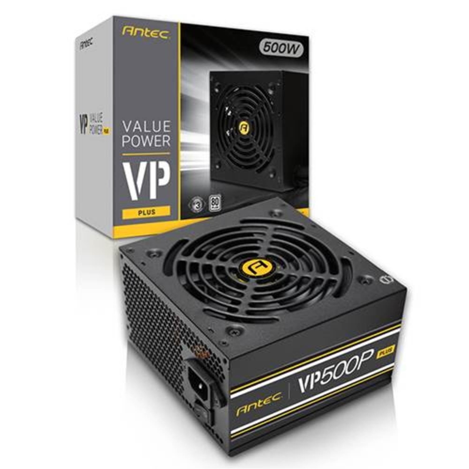PSANT-VP500P Antec VP500P PLUS 500W 120mm Silent Fan 80 PLUS PSU - Image 1