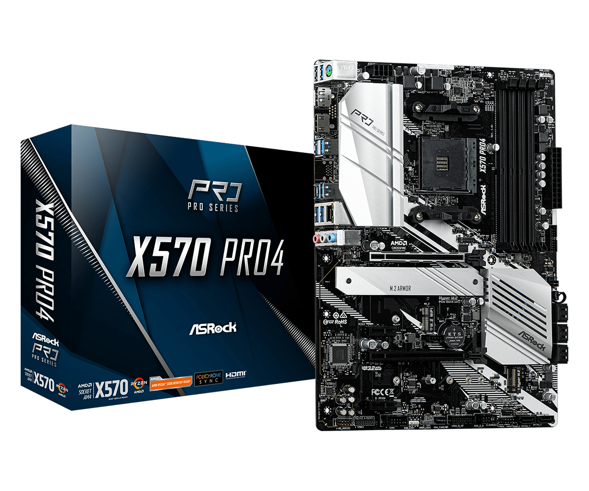X570 Pro4(L1) ASRock X570 PRO4 AMD Socket AM4 - Image 1