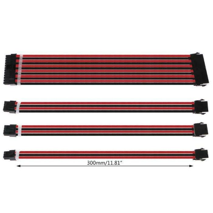 1Set 30cm Basic Extension Cable PC Power Supply Wire 24PIN 8-PIN 6PIN 4+4PIN - Image 5