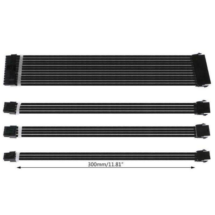 1Set 30cm Basic Extension Cable PC Power Supply Wire 24PIN 8-PIN 6PIN 4+4PIN - Image 2