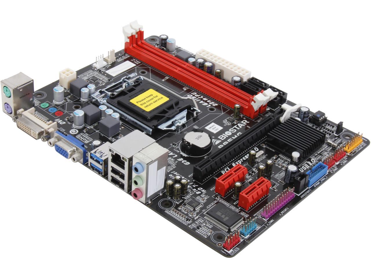 Biostar B85MG BIOSTAR B85MG Ver. 6.x LGA 1150 Intel B85 SATA 6Gb/s USB 3.0 Micro ATX Intel Motherboard - Image 1