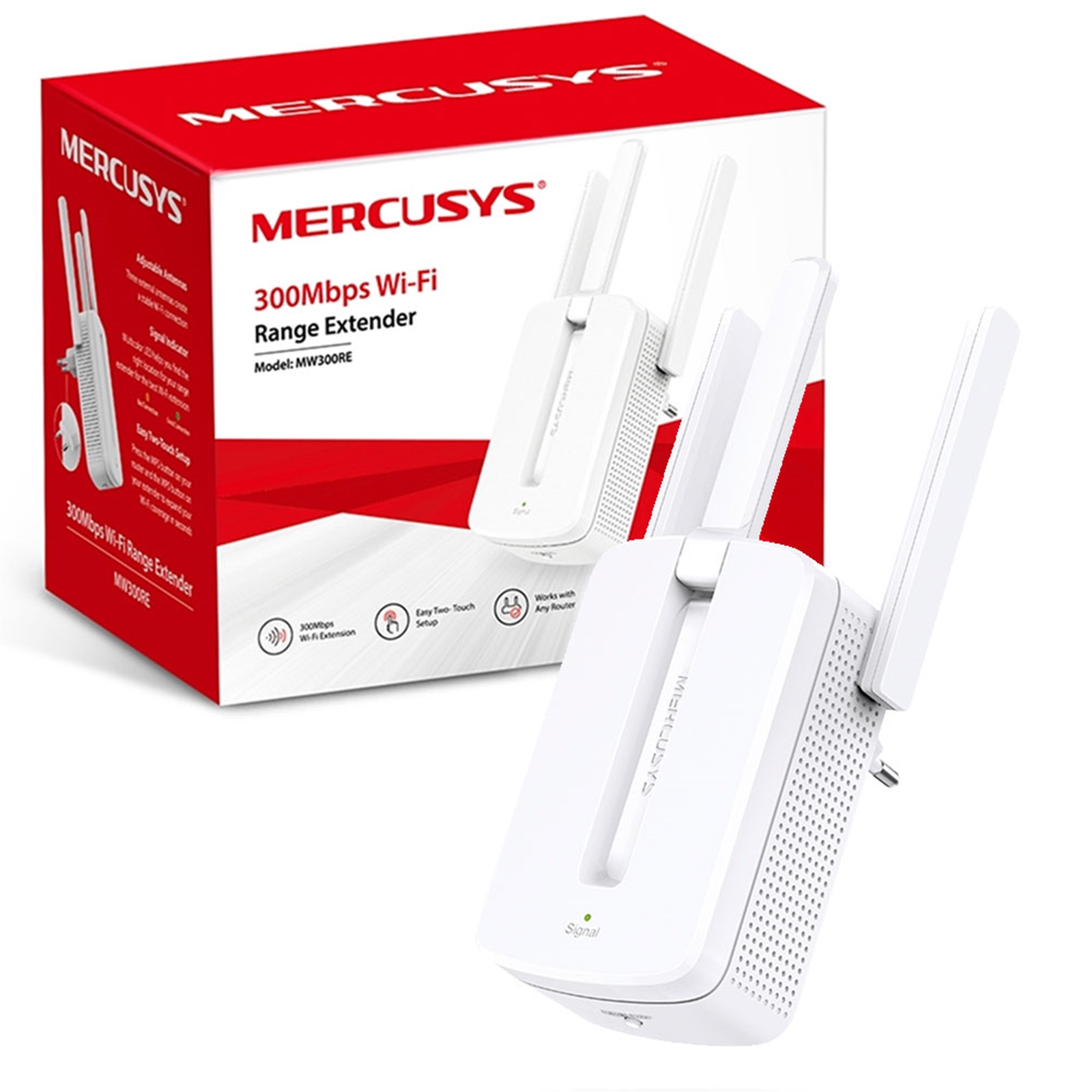 NPMER-MW300RE Mercusys MW300RE N300 MIMO Wireless Network Range Extender - Image 1