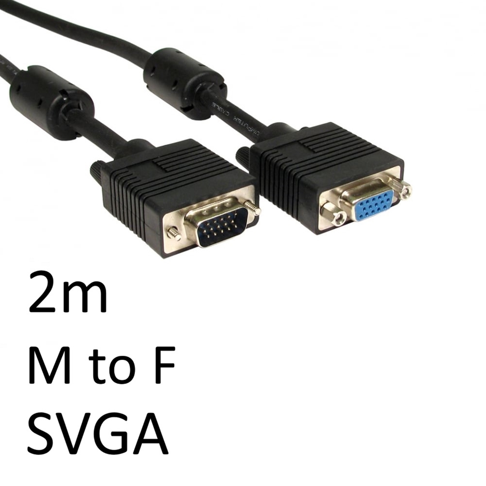 CLTAR-CDEX-802K SVGA (M) to SVGA (F) 2m Black OEM Display Extension Cable - Image 1
