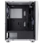 CiT Alpha White Mid Tower 1 x USB 3.0 / 2 x USB 2.0 Tempered Glass Side Window Panel White Case with Addressable RGB LED Lighting & Fans - Image 4