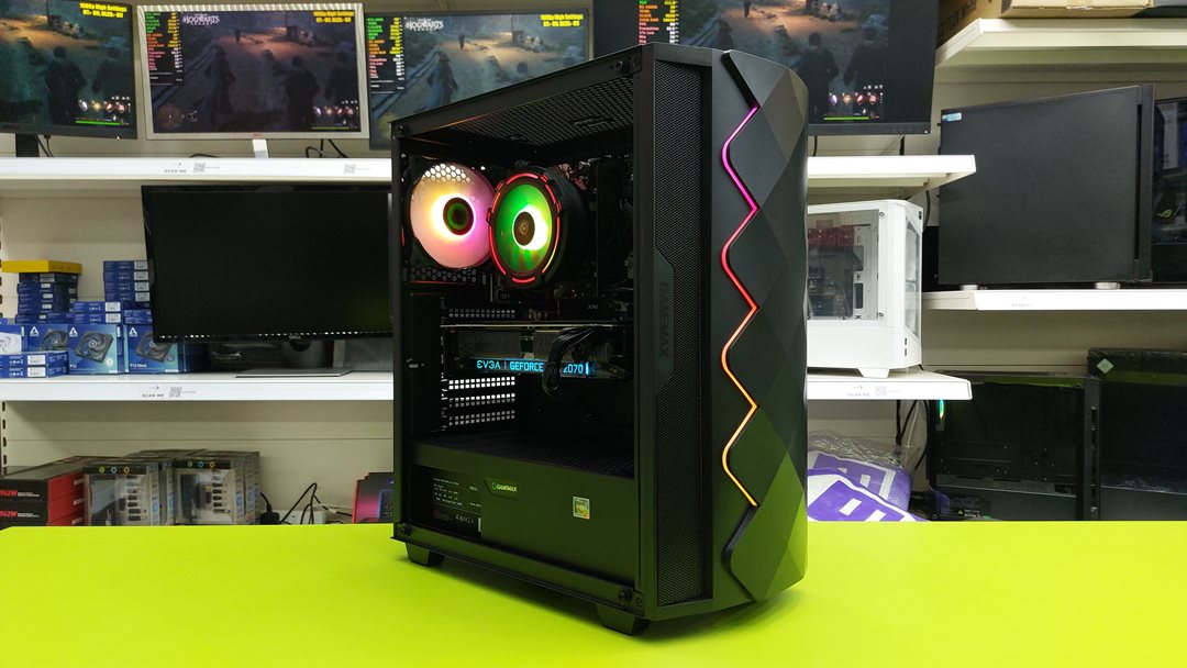 GameMax Daimond black 3 (2) New Custom Gaming Black Diamond / AMD Ryzen 5 5500 @ 4.20GHz / 16GB RAM / 1TB NVMe / Multi Choice Graphics - Image 1