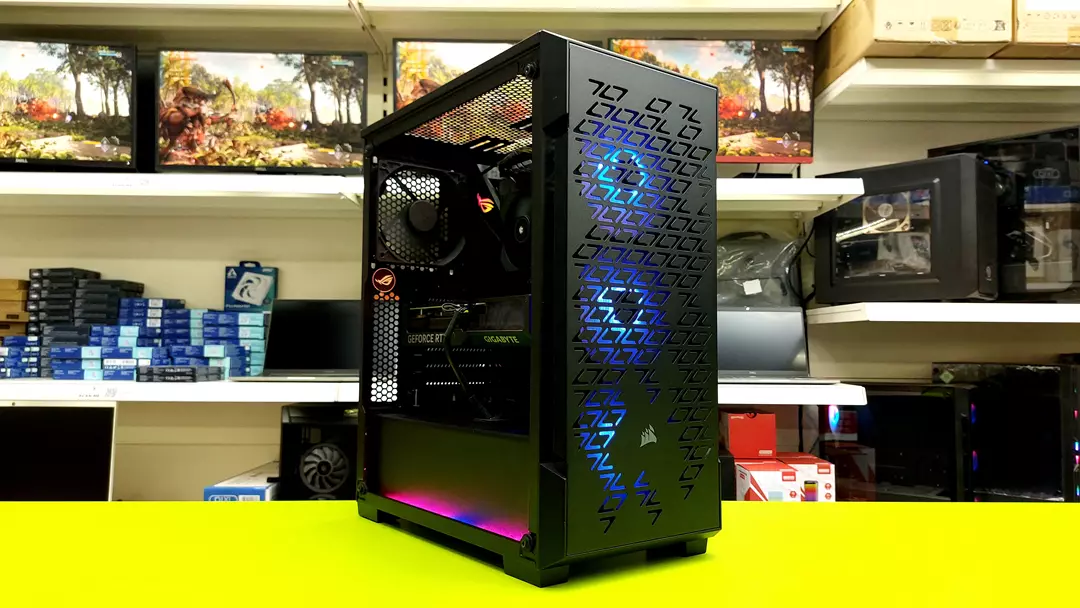 corsair PC black 22 (5) Refurbished Custom Gaming Corsair / AMD Ryzen 5 3600 4.20GHz / 16GB RAM / 250GB SSD + 1TB HDD / Multi Choice Graphics - Image 1