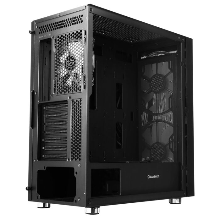 GameMax F15M Full Tower 1 x USB 3.0 / 2 x USB 2.0 Tempered Glass Side Window Panels With Mesh Front Panel Black Case with Addressable RGB LED Fans - Image 5