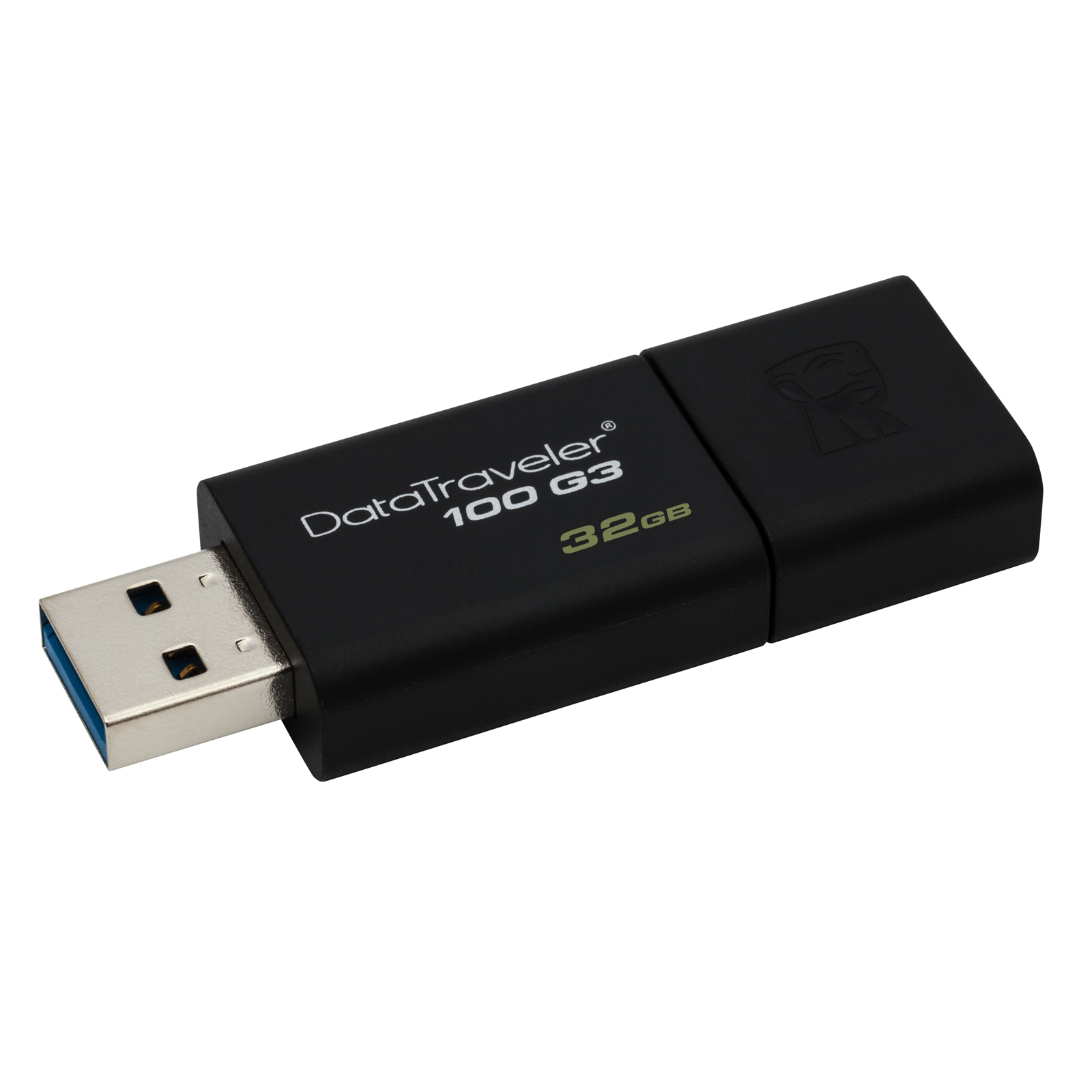 SDKIN-DT100G3-32 Kingston DataTraveler 100 G3 32GB USB 3.0 Black USB Flash Drive - Image 1
