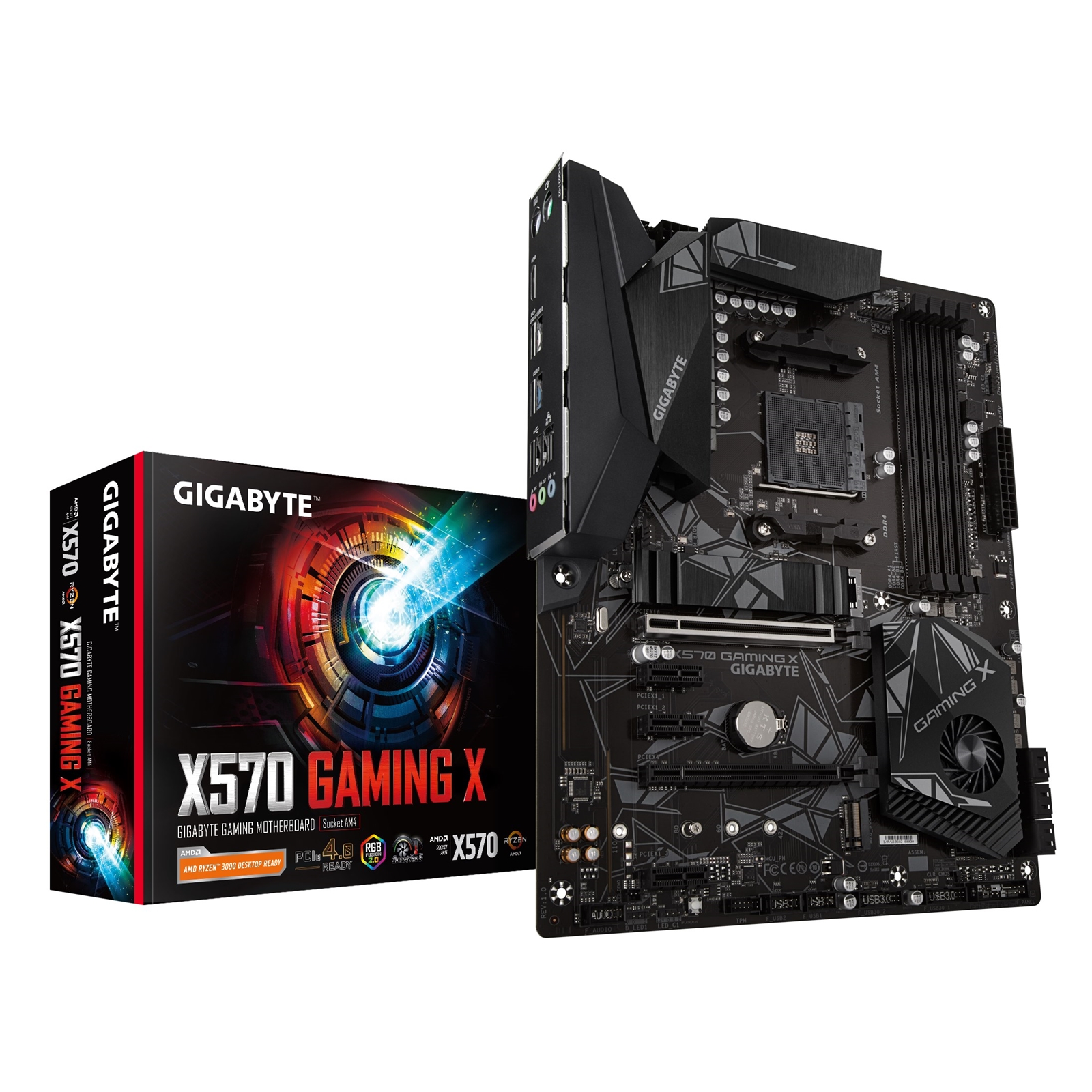 MBGIG-MX57GMX Gigabyte X570 GAMING X AMD Socket AM4 ATX HDMI DDR4 Dual PCIe 4.0 M.2 USB 3.2 Motherboard - Image 1