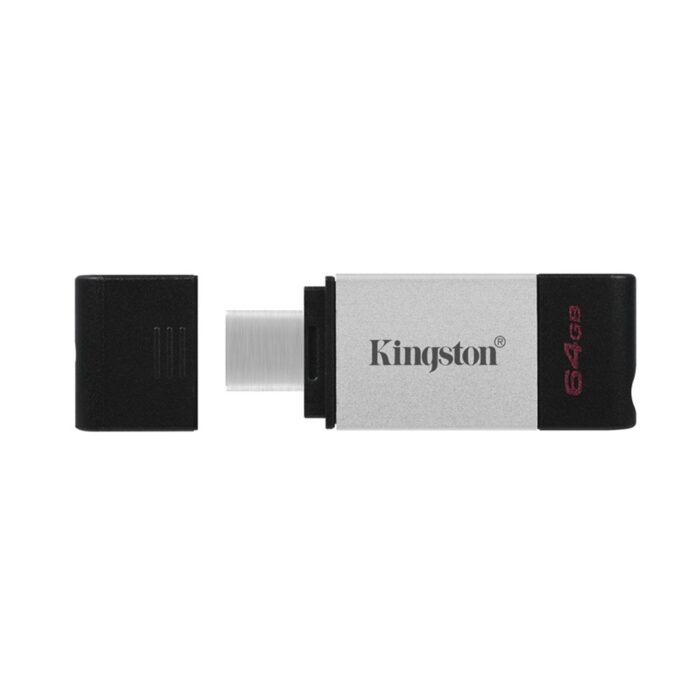 Kingston DataTraveler 80 64GB USB 3.2 USB-C Metal Grey / Black USB Flash Drive - Image 2