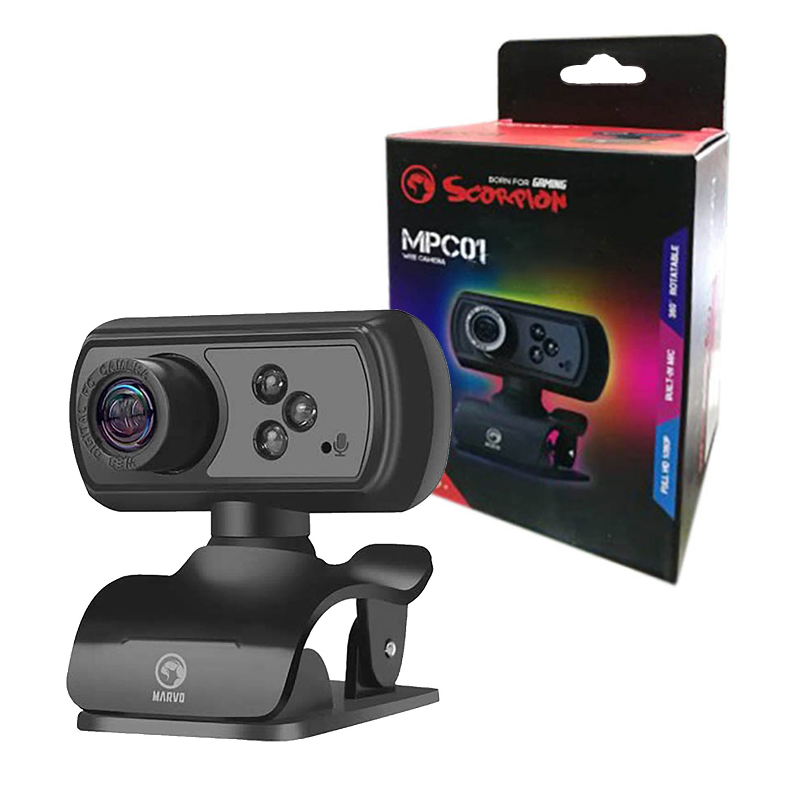 CMMAR-MPC01 MARVO MPC01 Full HD Webcam with Mic - Image 1
