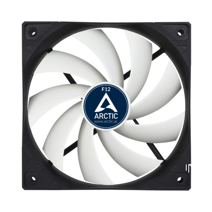 Arctic F12 Low Noise 12cm Case Fan, Black & White, 9 Blades, Fluid Dynamic - Image 3