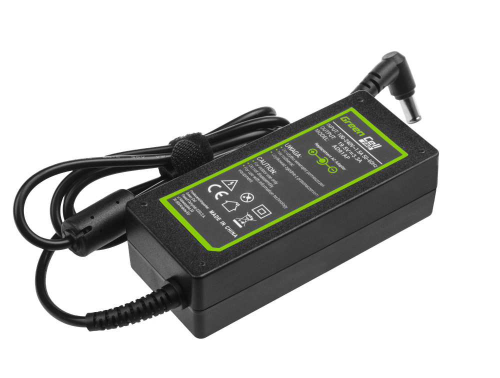green-cell-pro-charger-ac-adapter-for-sony-vaio-svf14-svf15-svf152a29m-svf1521c6ew-svf15aa1qm-195v-334a-65w Green Cell PRO Charger AC Adapter 19.5V 3.34A 65W 6.5mm-4.4mm AD91AP for Sony - Image 1
