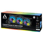 Arctic Liquid Freezer II ARGB 360mm Liquid CPU Cooler, PWM Fans & PWM Controlled Pump