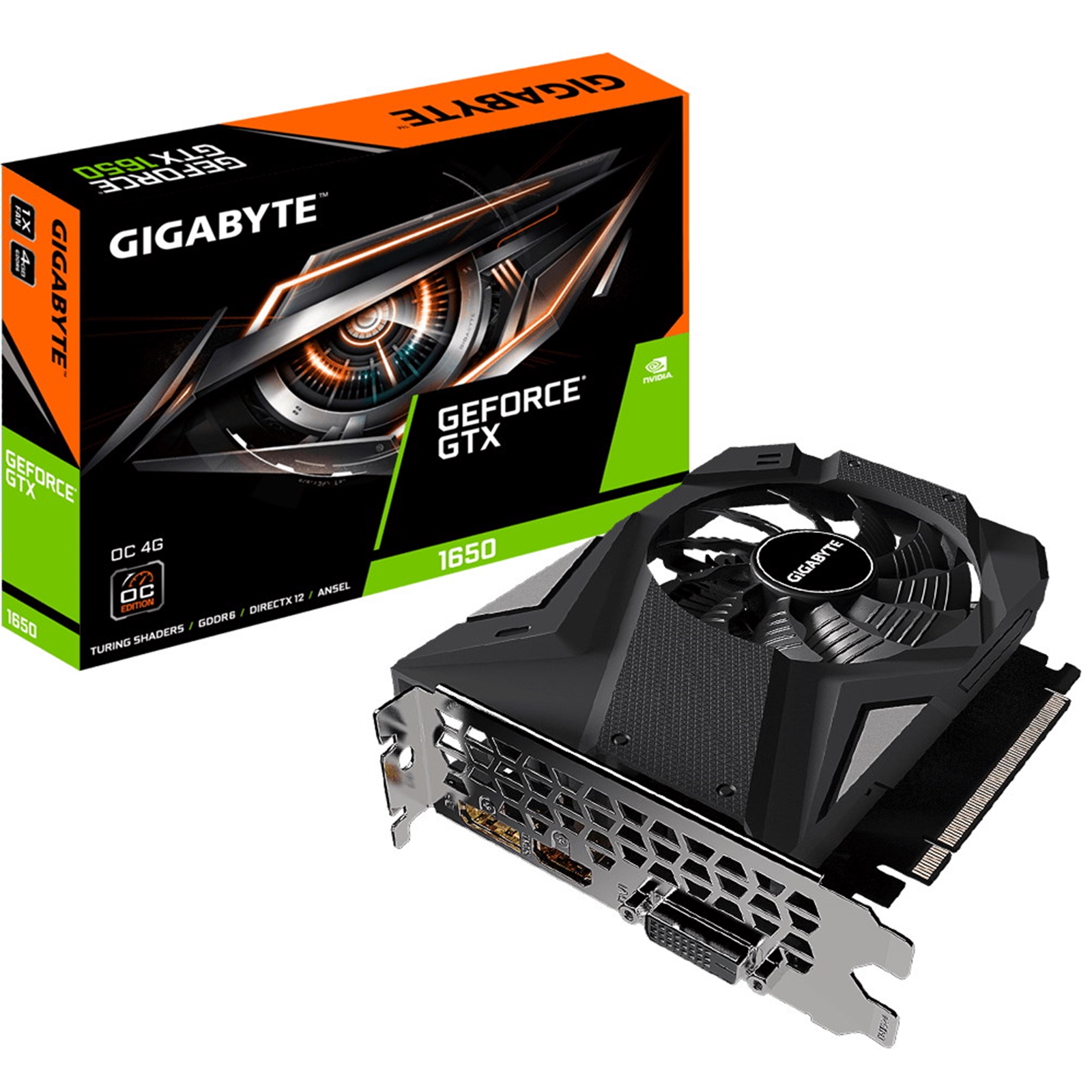 GRGIG-GVN1656O4 Gigabyte GeForce GTX 1650 GDDR6 OC 4GB Single Fan Graphics Card - Image 1