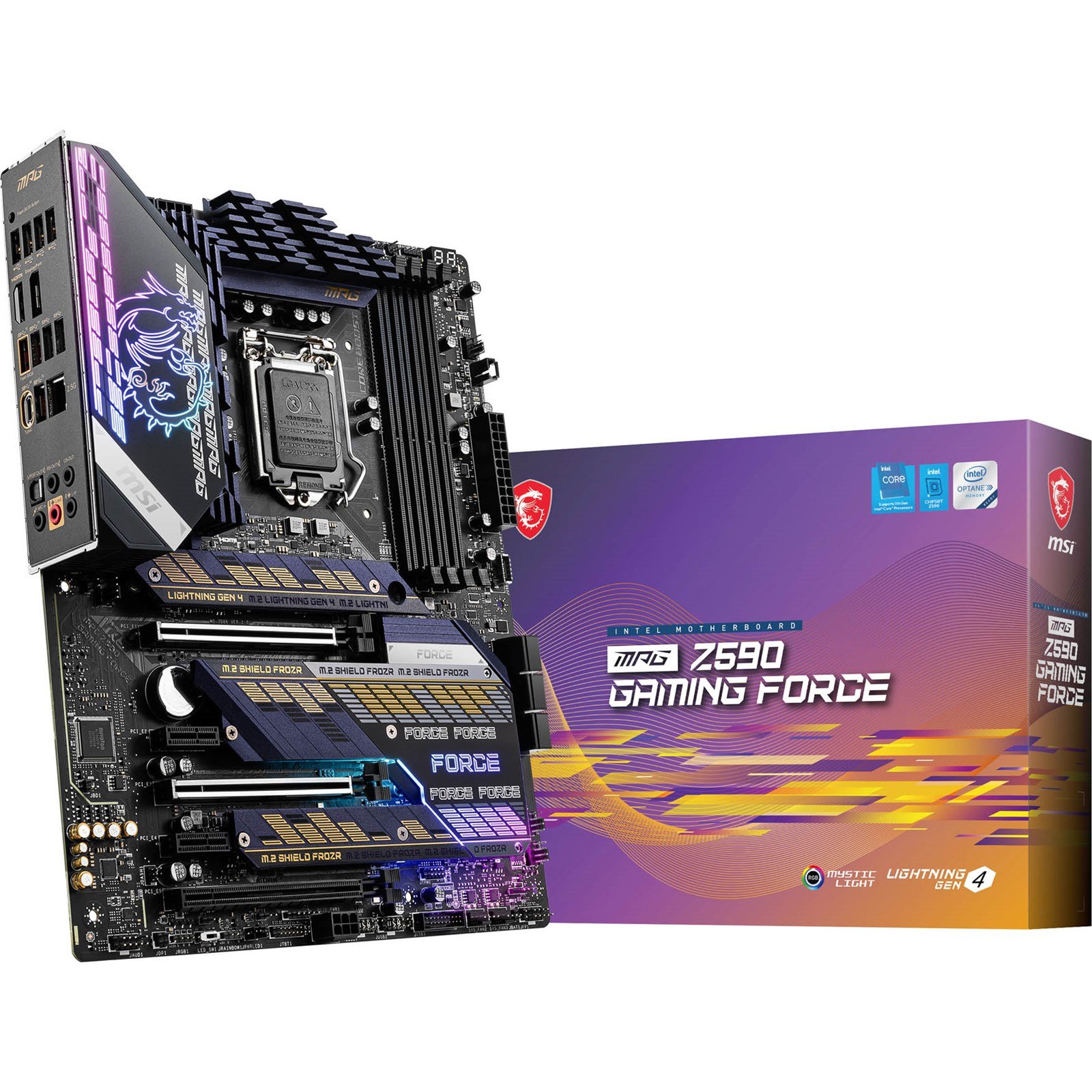 4eaebd19_msi-mpg_z590_gaming_force-box-rgb_logo MSI MPG Z590 GAMING FORCE Intel Motherboard - Image 1