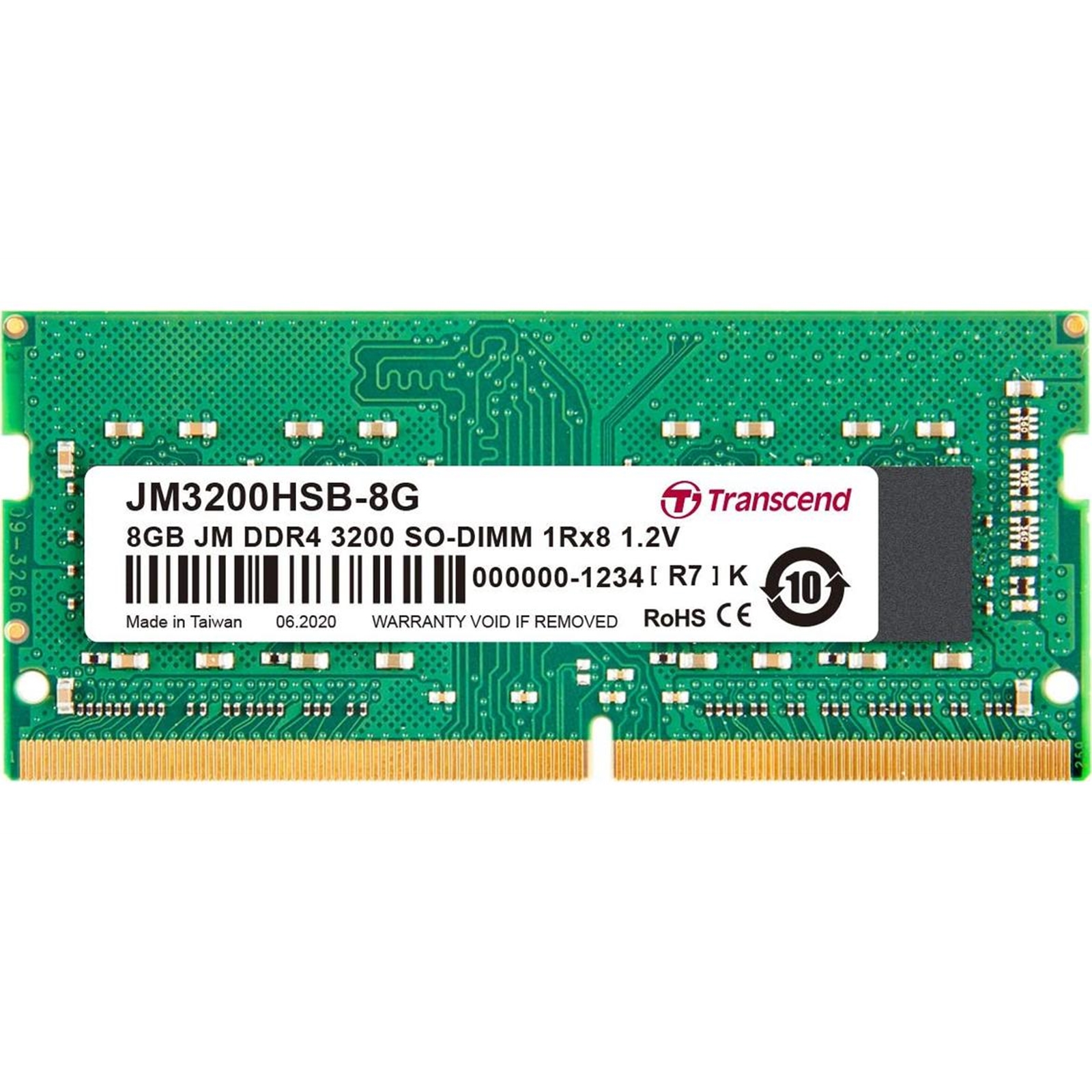 SDTRA-JM3200HSB8 Transcend 8GB (1 x 8GB) DDR4 3200MHz SODIMM System Memory - Image 1