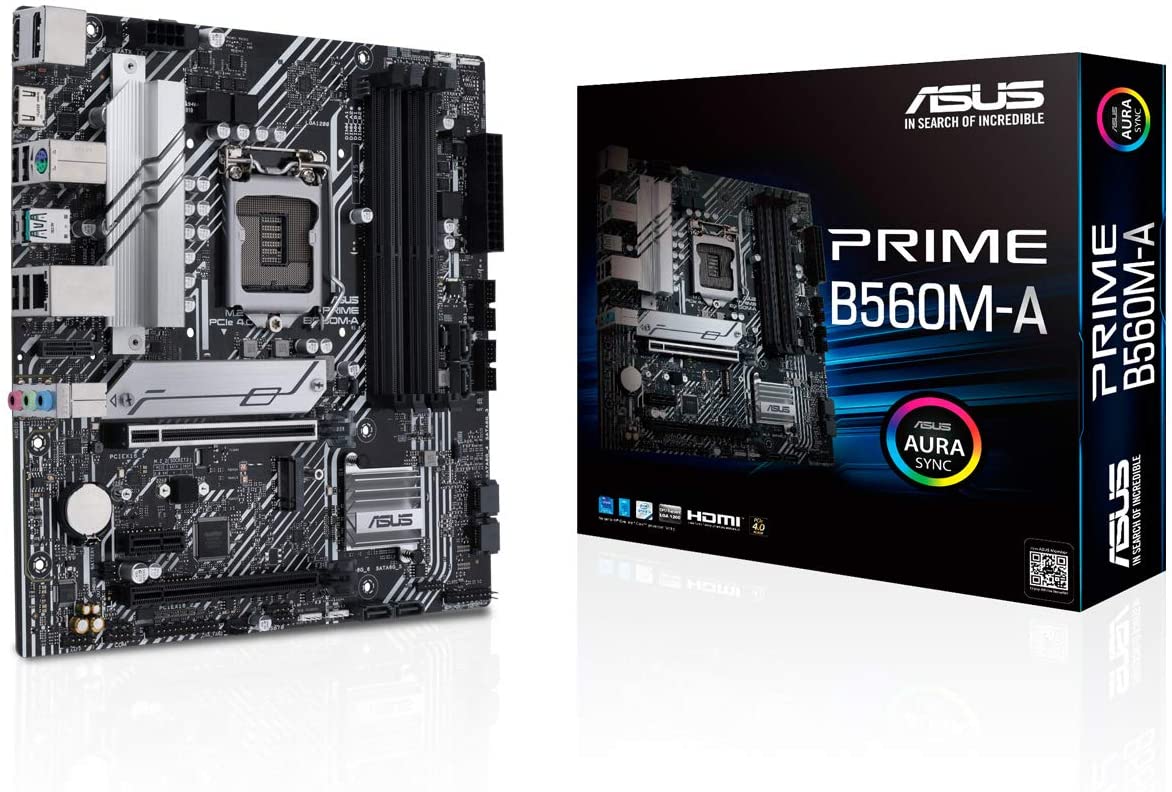 71d4-Q5dSAL._AC_SL1200_ ASUS PRIME Intel B560M-A PCIe 4.0 mATX Motherboard - Image 1