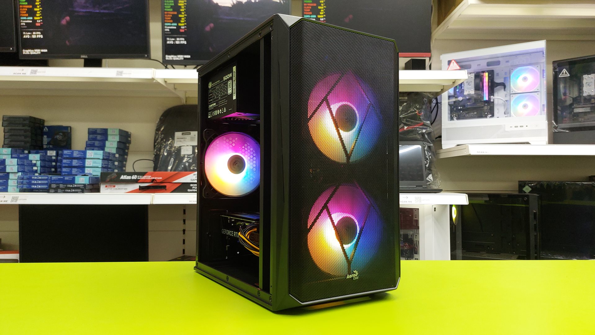 Aerocool black (4) Refurbished Basic Gaming Desktop / Intel i5 6402 3.40GHz / 16GB RAM / 480GB SSD / Multi-choice graphics - Image 1