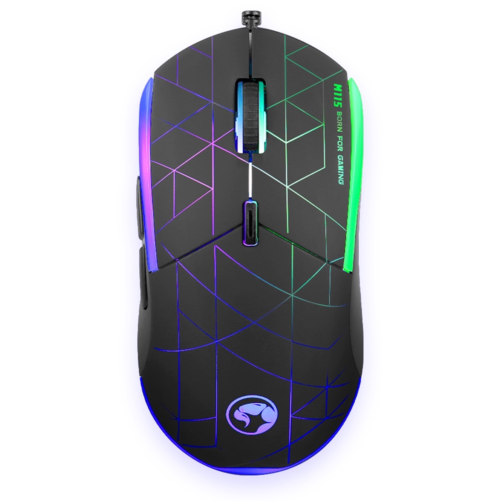 MIMAR-M115 Marvo Scorpion M115 Gaming Mouse, USB 2.0, 7 LED Colours, Adjustable up to 4000 DPI, Gaming Grade Optical Sensor with 6 Programmable Buttons - Image 1