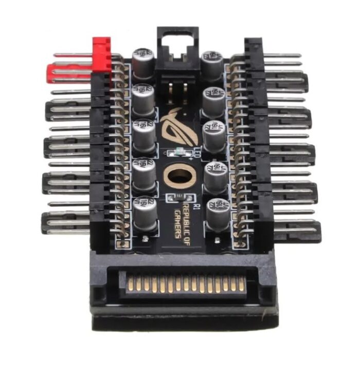10 Ports Fan Hub Splitter Speed Controller for 4 Pin PWM Fan - Image 2