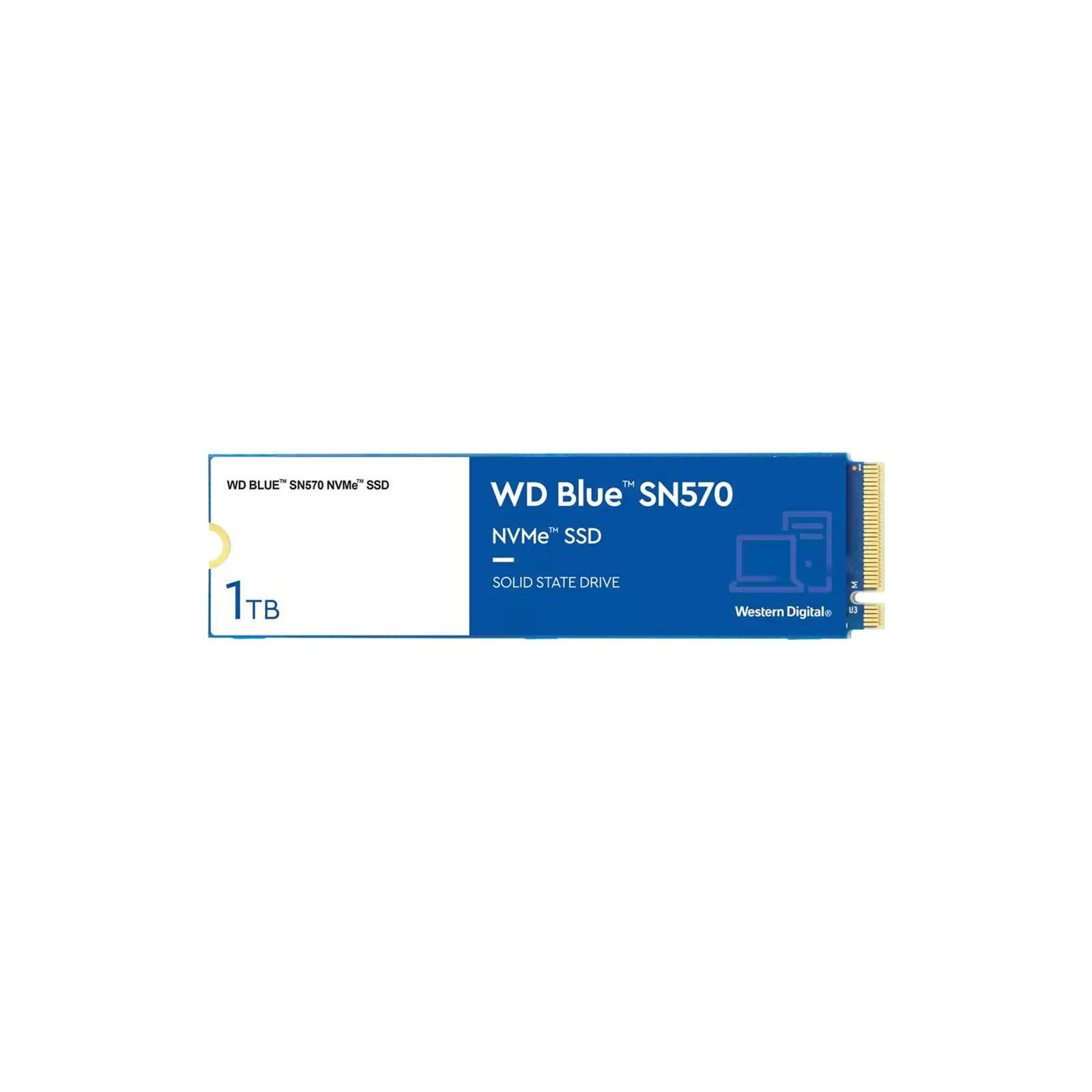 wd sn570 Used WD Blue SN570 1TB High-Performance M.2 PCIe NVMe SSD, with up to 3,500MB/s read speed - Image 1