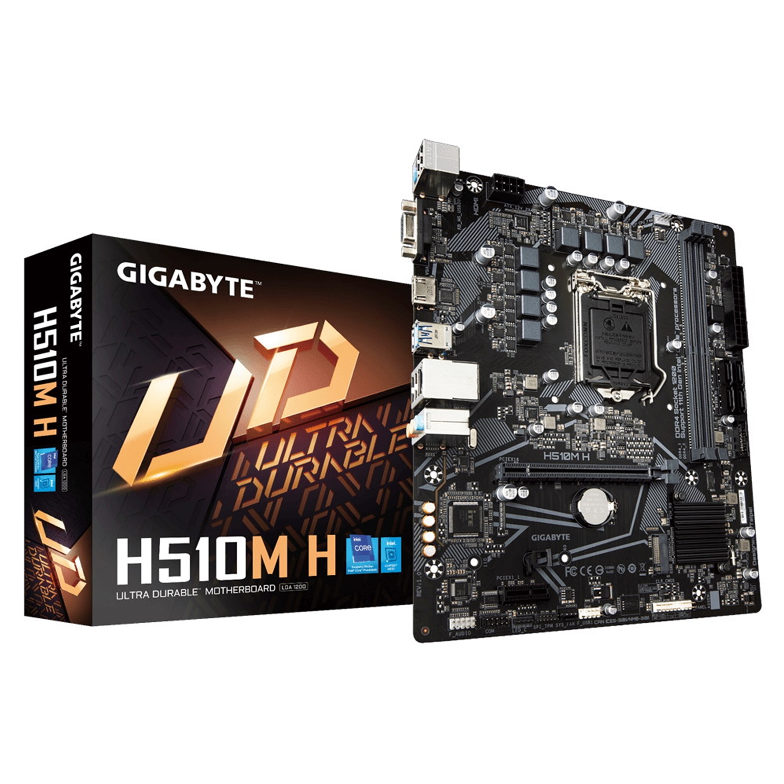 MBGIG-H510MH Gigabyte H510M H Intel Socket 1200 Micro ATX VGA/HDMI USB 3.2 Gen1 Motherboard - Image 1