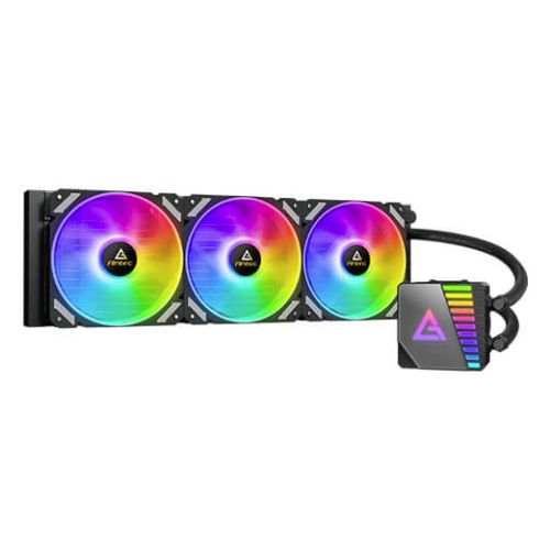 WC-ANTSY360_1 Antec Symphony 360 Liquid CPU Cooler, 360mm Radiator, 12cm ARGB PWM Fans, Mirror ARGB Pump Head, - Image 1
