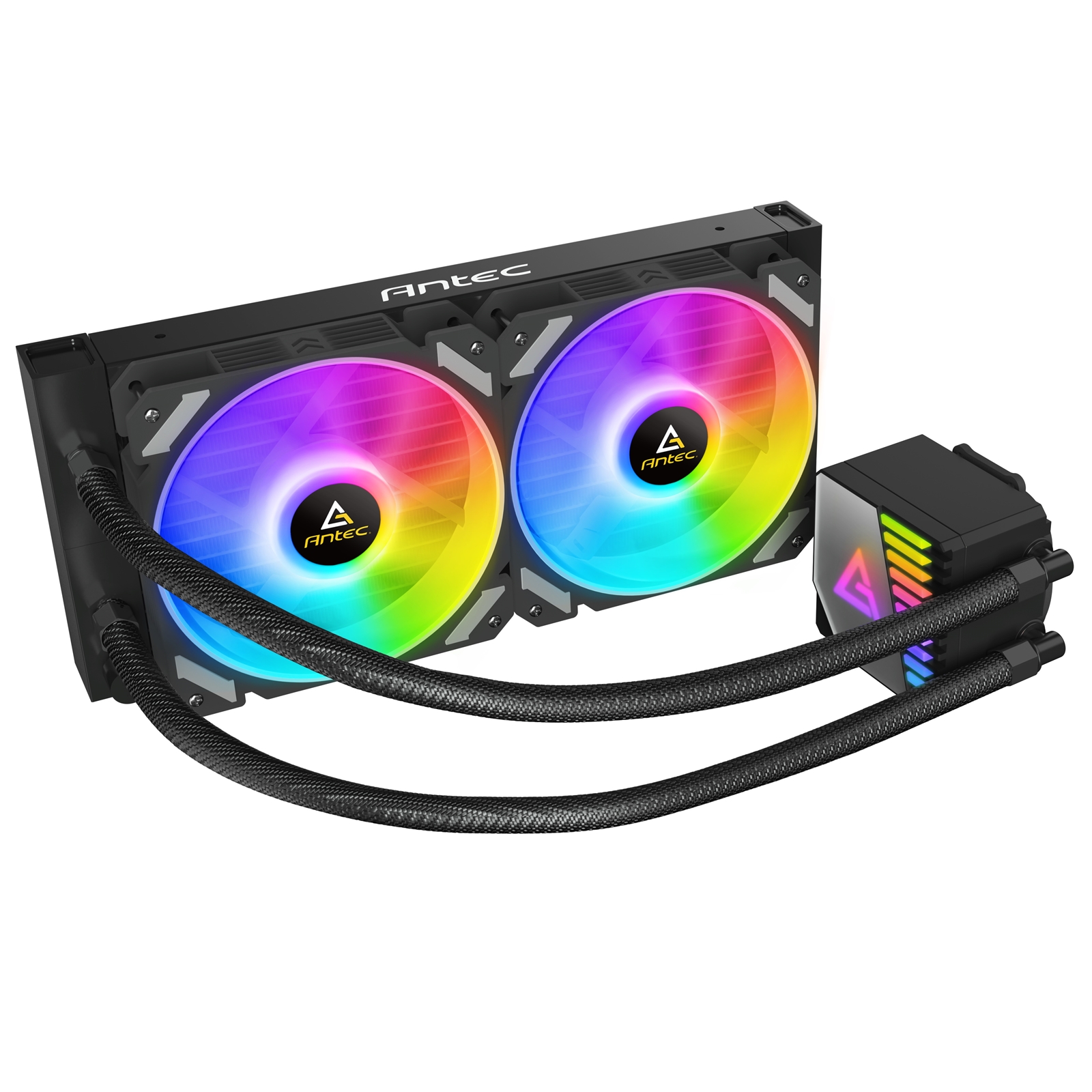 FAANT-SYMPH240 ANTEC Symphony 240 AiO Liquid CPU Cooler, Universal Socket, 240mm Radiator, PWM 1600RPM Cooling Fans, Addressable RGB LED Lighting with Chromatic ARGB Lighting Pump Head - Image 1