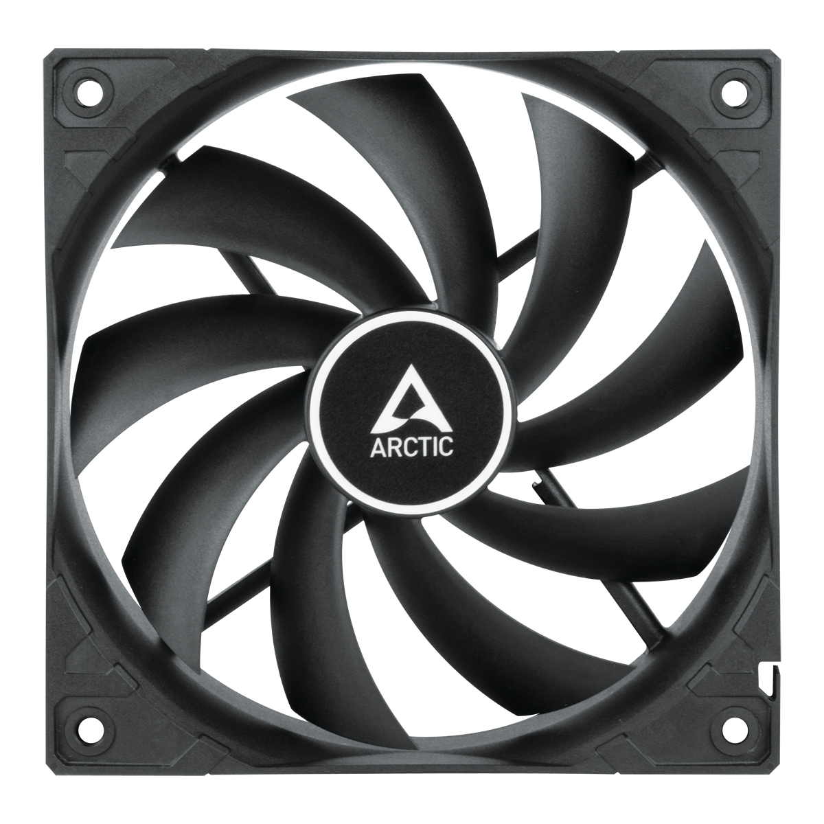 f12-black-g01 Arctic F12 Low Noise 12cm Case Fan, Black, 9 Blades, Fluid Dynamic - Image 1