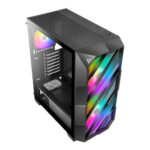Antec NX700 ARGB Gaming Case w/ Glass Window, ATX, 3 ARGB Fans, Geometrical Mesh Front, LED Control Button - Image 4