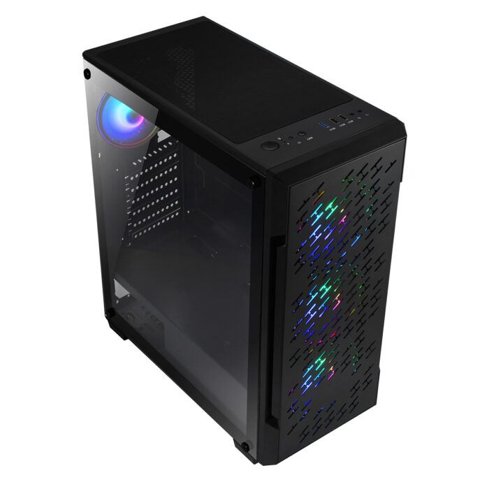 CIT 	Crossfire Gaming Case 4 x ARGB Fans Glass Side MB SYNC 3pin - Image 4