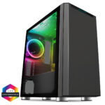 CIT Omega Solid Front With 1 ARGB Fan Included and ARGB Hub With Tempered Glass